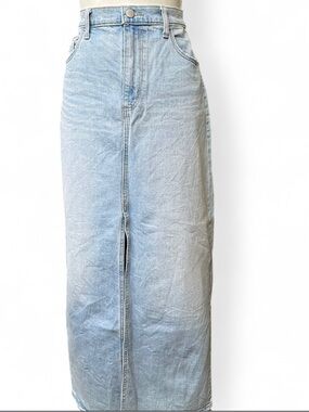 Universal Thread Light Blue Denim Skirt with Front Slit